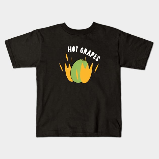 Hot Grapes Kids T-Shirt by usernate